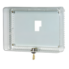Guarda Antimanipulación para Termostato / Policarbonato Transparente / Montaje Vertical u Horizontal / Cerradura con Llave / Tamaño Grande