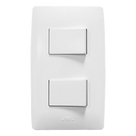Apagador Escalera Doble / 127 V~60 Hz / 10 A / 11.8 x 7.8 x 3 cm / 4.6 x 3.1 x 1.2 in / Blanco