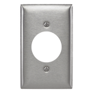 Placa de Pared / Abertura Simple 1.6\" (40.6 mm) / Acero Inoxidable 302/304 / 20-30 A / No Magnética / Acabado Cepillado Horizontal