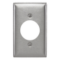 Placa para Receptaculo Sencillo 20 y 30 A de Media Vuelta/ 1.6\" (40 mm) / Acero Inoxidable.