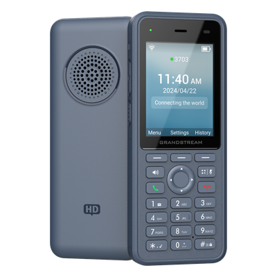 Teléfono IP Wi-Fi Inalámbrico / Wi-Fi 6 Doble Banda / IP69K / Batería 3000 mAh / 4 Vías Conferencia / Bluetooth / USB-C