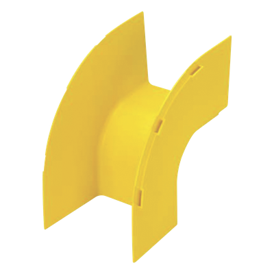 Bajada Vertical Exterior de 90º, Para uso con Canaletas 4X4 FiberRunner™, Color Amarillo
