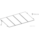 Estructura de Montaje Fotovoltaico / Losa Plana / Configuración 1x3 / Viento 170 km/h / Inclinación 10° / Rieles E-O 3.55 m (11.65 ft) / Rieles N-S 2.14 m (7.02 ft) / Altura 0.52 m (1.71 ft) / Área