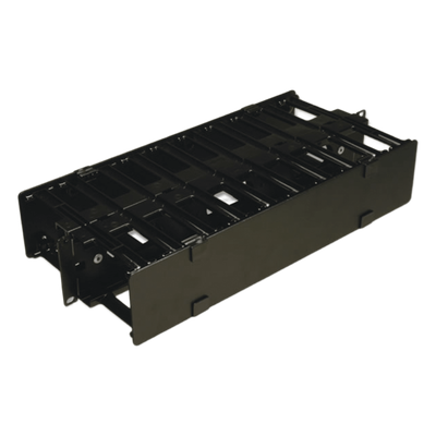 Organizador de Cable Horizontal RouteIT, Doble, Para Rack de 19in, 4in de profundidad, 2UR