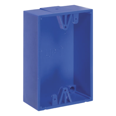 Caja trasera de montaje color azul para estaciones de parada STOPPER