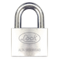 Candado de hierro alta seguridad con llave de disco/ Acabado Cromado/ Llaves Abloy/ Medida de Horquilla 34 mm.