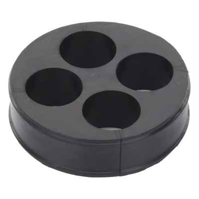 Inserto de Caucho de 4\" Con Cuatro Orificios para Cable de 7/8 in