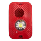 Sirena Estroboscópica LED / 2 Hilos / Montaje en Pared / 16 a 24 Vcd / Candela Seleccionable / Exterior / Rojo