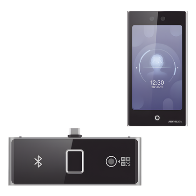 Terminal Facial Min Moe WiFi con pantalla de 7\" y Lector de Huellas, Códigos QR y Bluetooth /  Exterior IP65 / 10,000 rostros y 50,000 tarjetas / Soporta módulo lector de Huella, QR y Bluetooth /