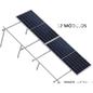 Sistema de Montaje Solar / 8 Módulos 645W / 5.16 kWp / Configuración 2x4 / Losa Plana / Resistencia Viento 170 km/h / Rieles N-S 4.72 m (15.5 ft) / Inclinación 22°