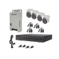 Kit HiLook Audio Bidireccional TurboHD 1080p / DVR Metalico 4 Canales / 4 Cámaras Eyeball (Exterior) con Bocina y Microfóno Integrado / 1 Fuente de Poder / Accesorios