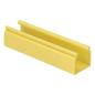 Canaleta FiberRunner™ 2X2 sin Tapa, de PVC Rígido, Con Orificios de Montaje, Color Amarillo, 1.8 m de Largo